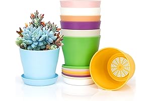 8 Pcs Plant Pots, Flower Pots, Nursery Pots, Planters for Indoor Plants,...