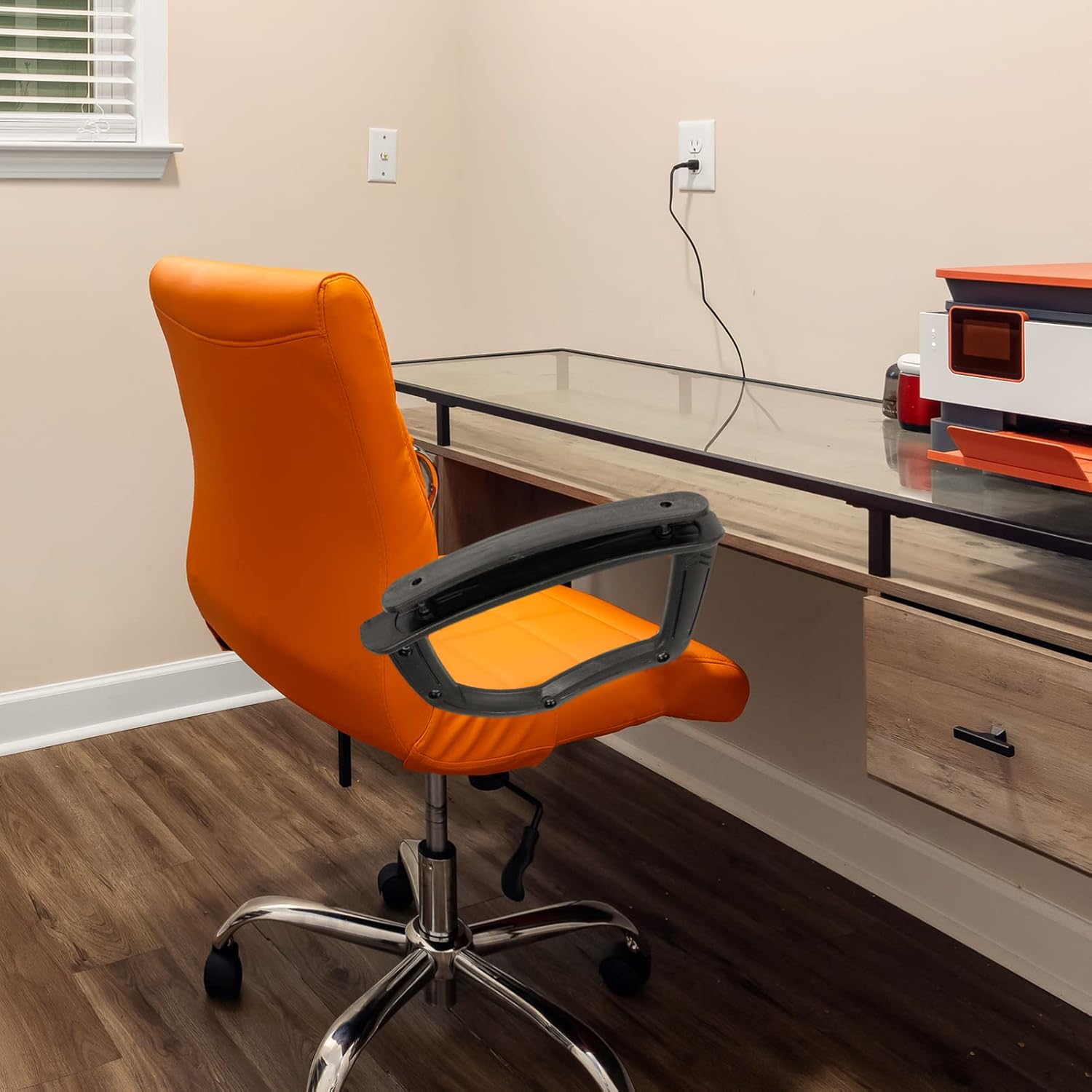 LIFKOME Desk Chair Arm Covers 2pcs Plastic Chair Armrest Pads Replacement Repair Parts Rest Rest Accessories for Office Gaming s Replacement Forros para Sillas