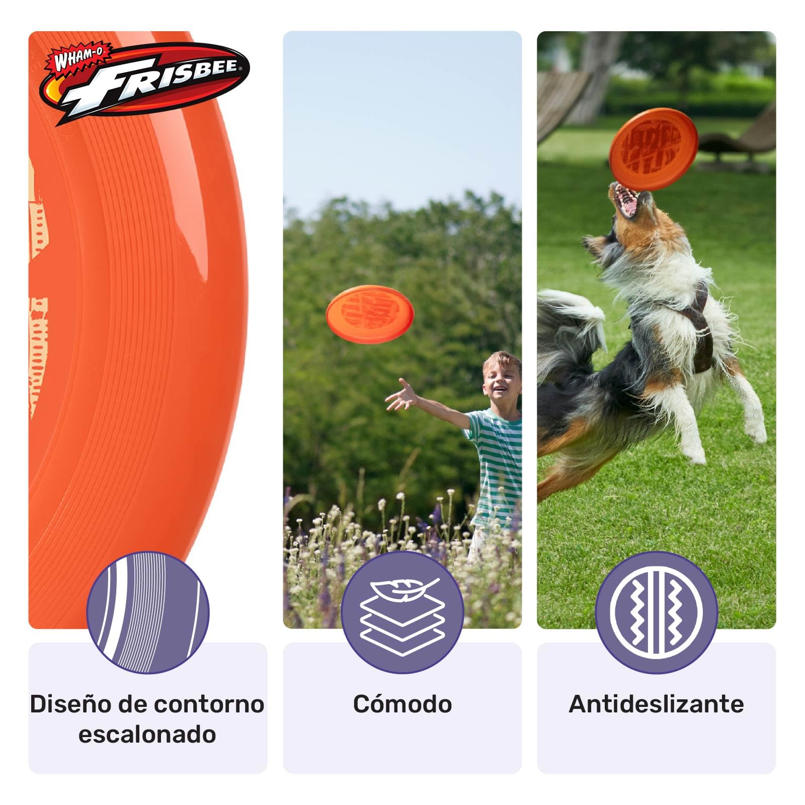 Wham-O Frisbee Cool Flyer Disco Volador 25.27cm Juguete Ligero para Niños Adolescentes 5+ Años Exteriores Playa Parque 130g