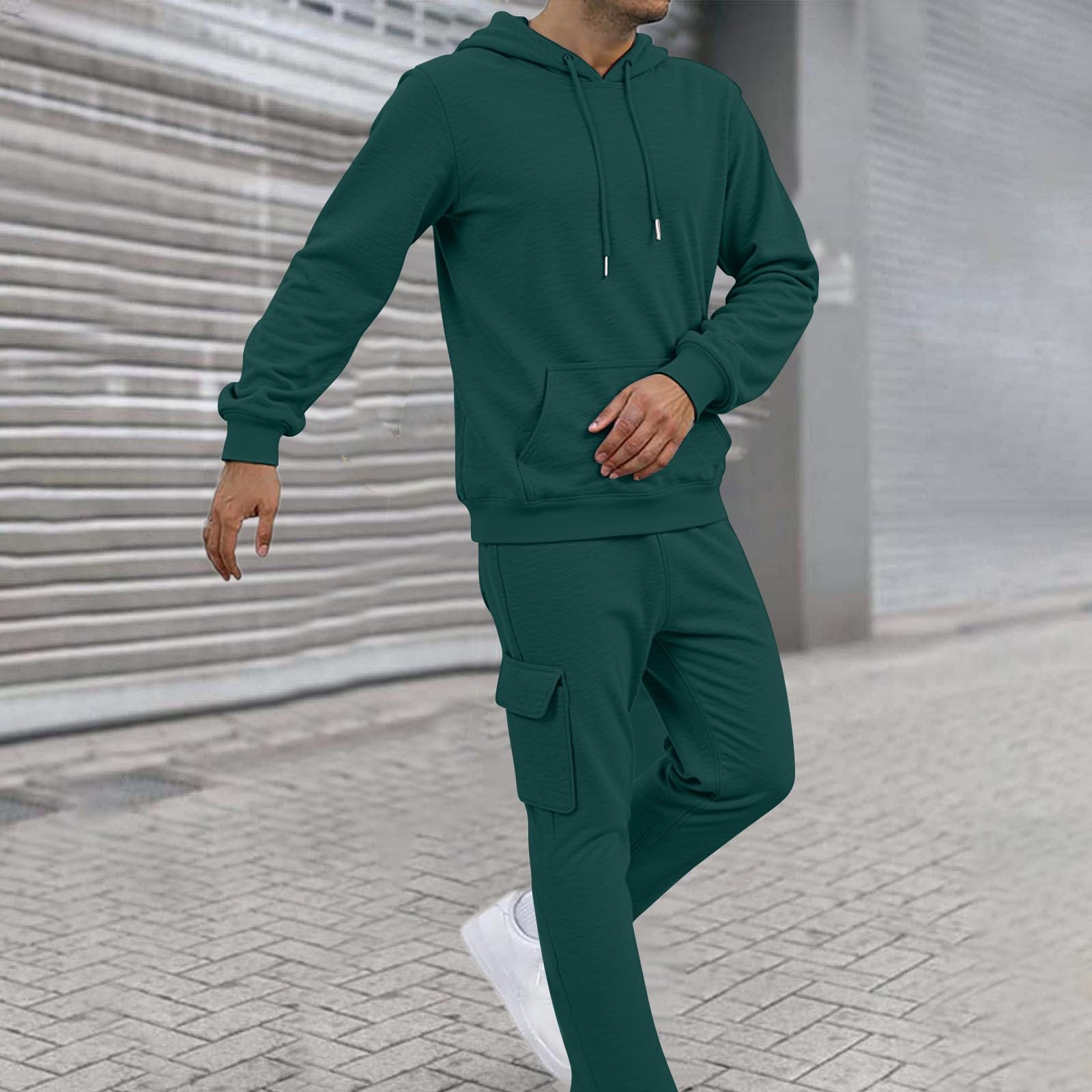 Felpe per uomo Pack,Uomo Tuta Set 2 Pezzi Felpa Con Cappuccio