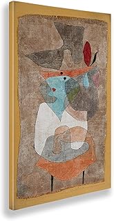 Giallobus - Quadro - Paul Klee - Cappello Donna e tavolino - Tela Canvas - 60x100 - Pronto da Appendere - Quadri Moderni per la casa