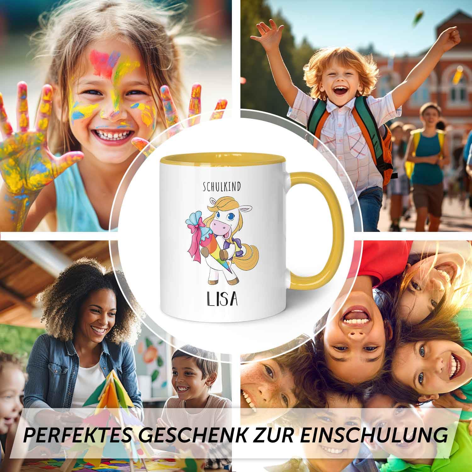 Tazza stampata con scritta in lingua inglese Fantasia & Nome a
