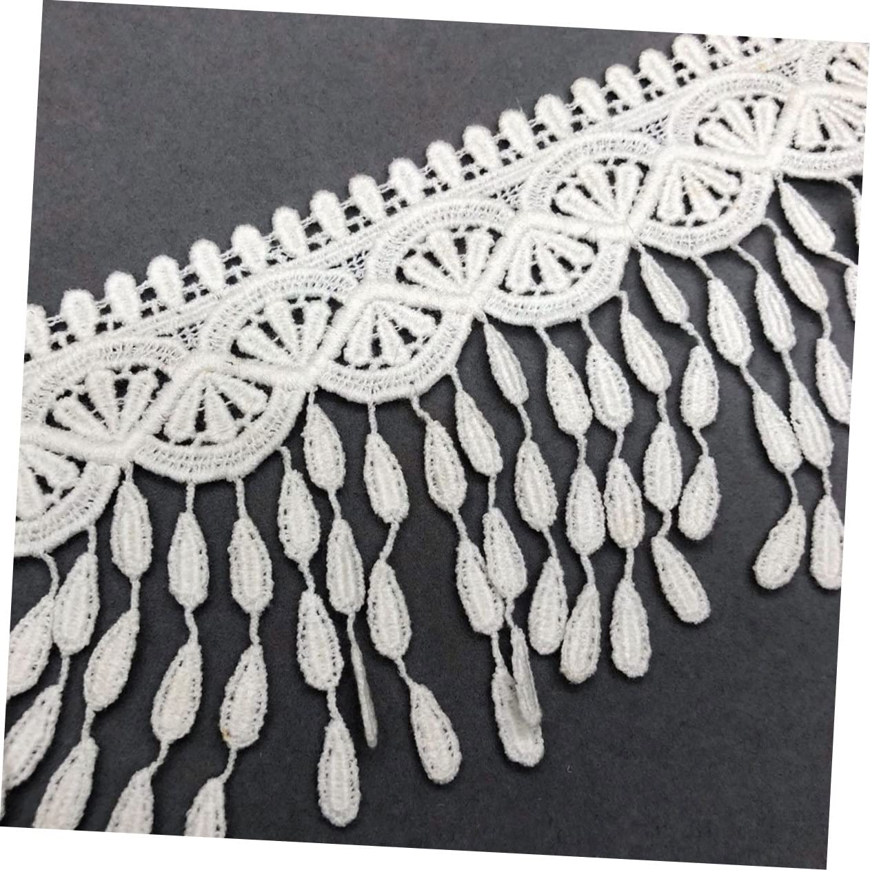 3piezas Ribete De Encaje Con Borlas Yardas Para Accesorios De Costura Ropa Manualidades y Decoración