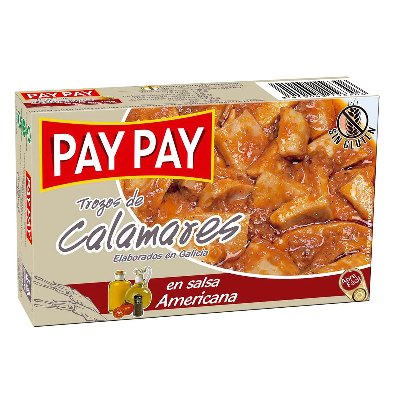 PAY PAY Tintenfisch in amerikanischer Soße 115 g. 9er-Packung