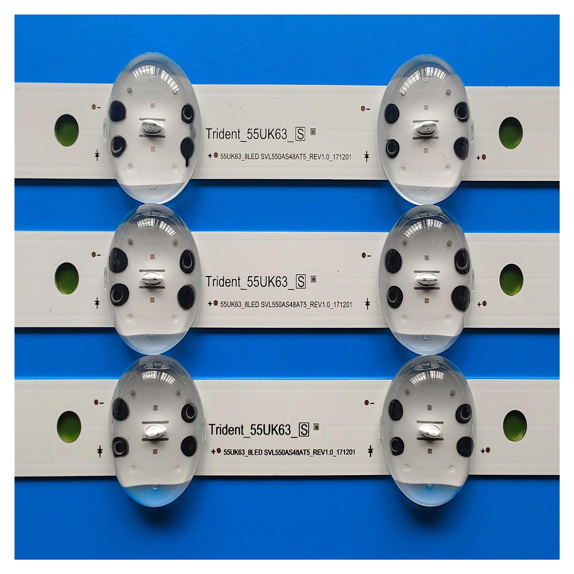 Bande LED De Rétroéclairage Pour Téléviseur LG 55UK6300/6400/6350 - Compatible Plusieurs Modèles, Remplacement écran, Aluminium