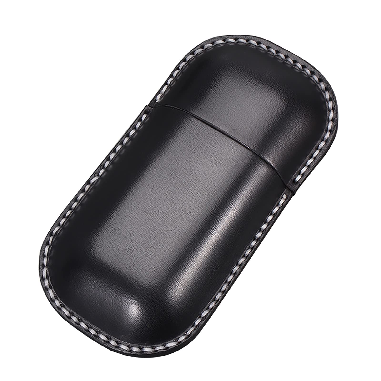 Przenośne pudełko na okulary Przenośne kreatywne etui na okulary skórzane (kolor: czarny, rozmiar: 17,5 x 9,5 cm)