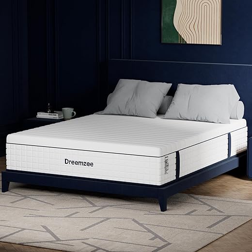 King Size Hybrid Mattress 12 Inch, Cooling Gel Memory Foam Matelas in a Box, Pocket Spring for Motion Isolation, Fiberglass-Free, CertiPUR-US & Oeko-Tex, 365-Night Trial, 10-Year Warranty