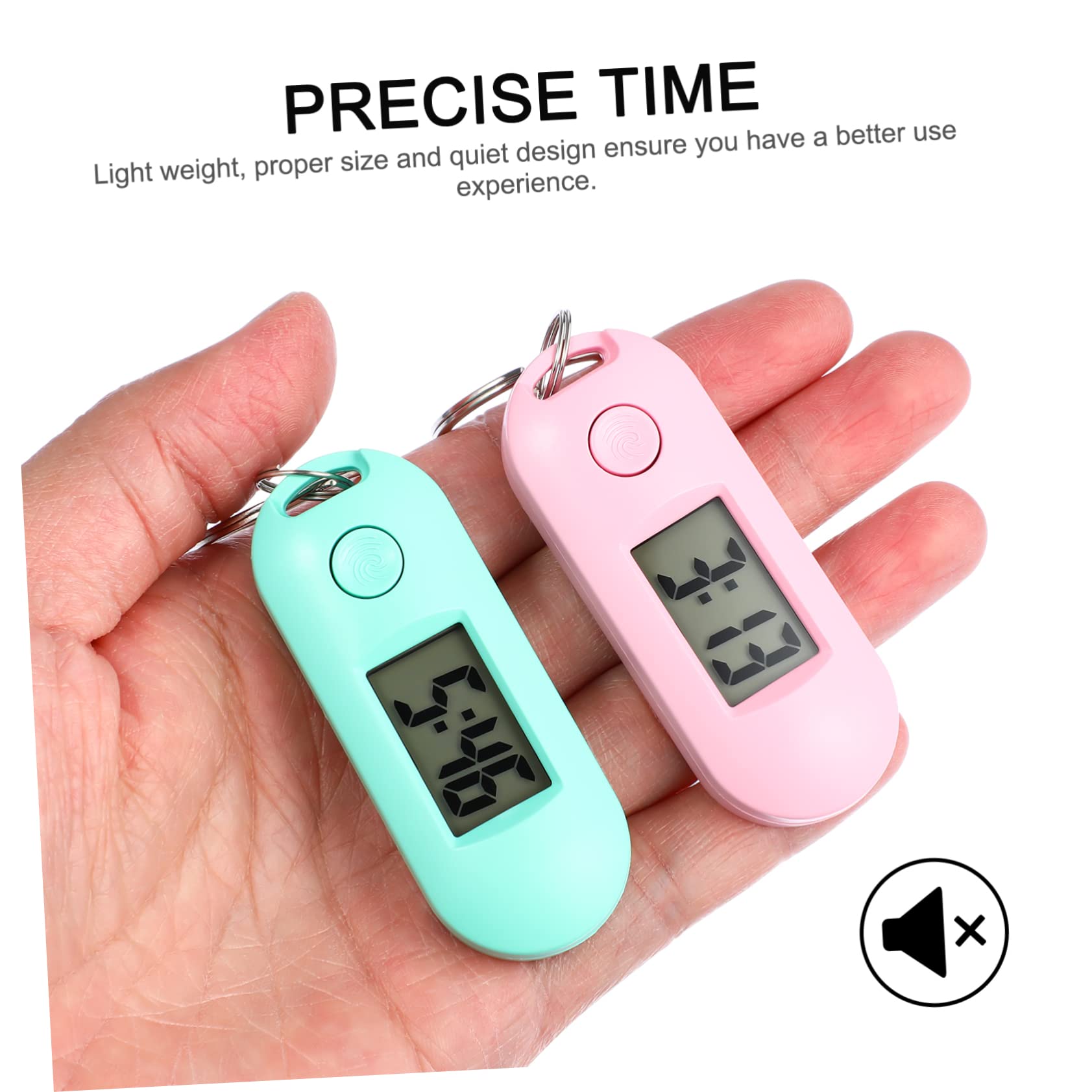 NUOBESTY Reloj Digital Portátil para Estudiantes De Relojes Silenciosos con Led para Exámenes Y Estudio Diseño Compacto Y White Verde Azul Negro Rosa Gris