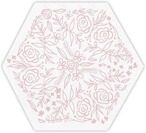Slant Collections Servilletas de papel troqueladas para cócteles/bebidas, 20 unidades, flores rosadas