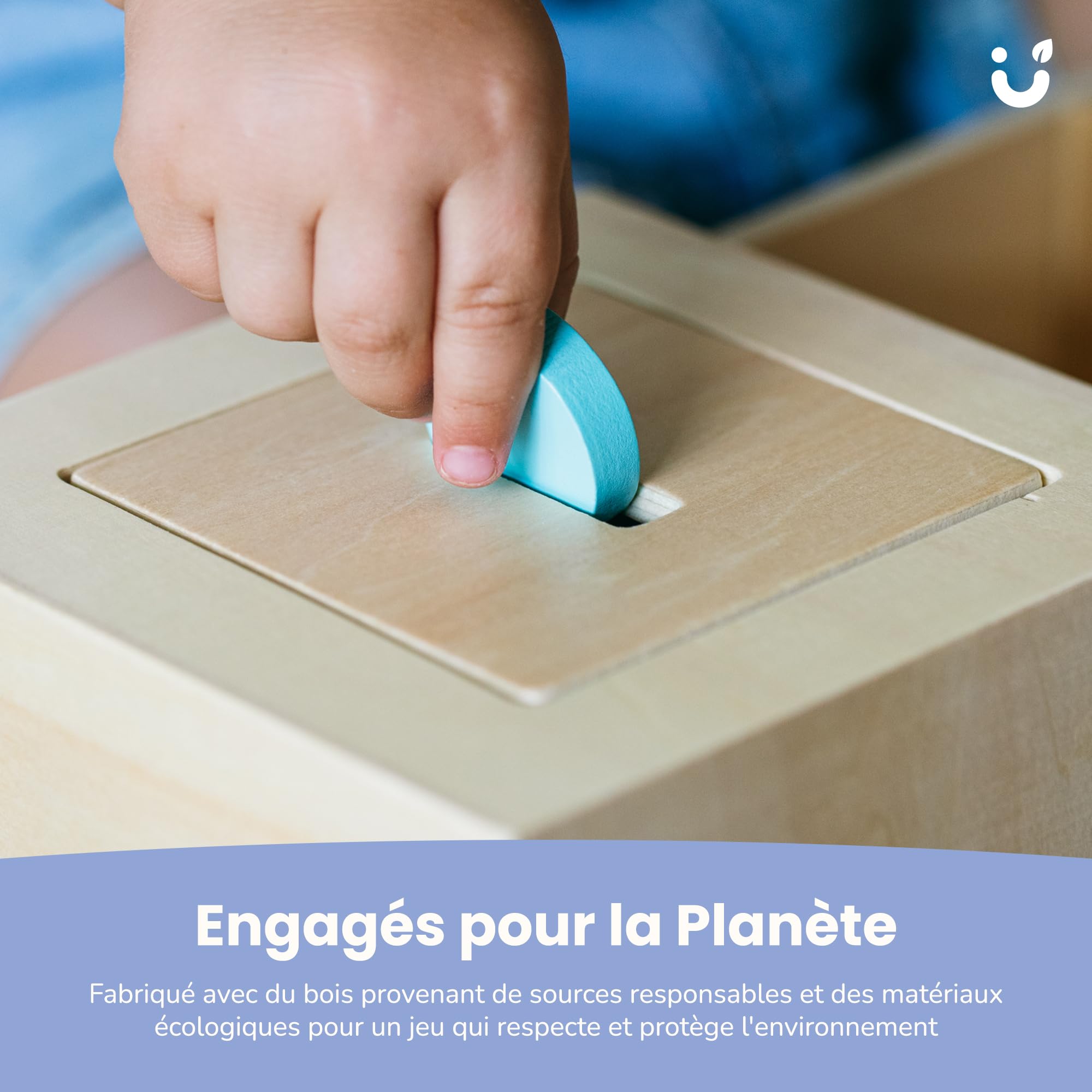 Cube D'activité Bébé 4 en 1 - Jouet Montessori 1 an - Jeux de Motricitée, Peinture Écologique et Bois Certifié FSC, Idéal pour l'Apprentissage et Le Jeu en Toute Sécurité