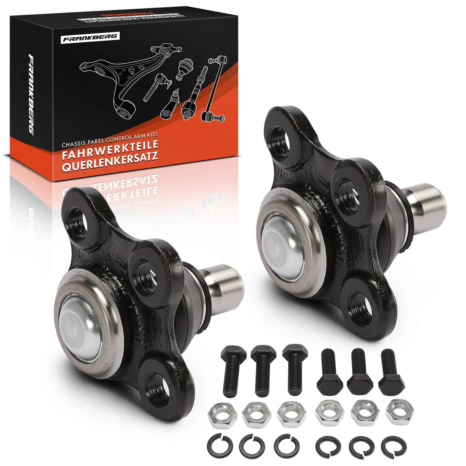 Frankberg 2x Giunto sferico anteriore inferiore 364056 364065 | Compatibile con: 2008 I Van CU, 207 SW Box/Combi WK, 208 Box/Hatchback CR, 2008 I CU, C3 Picasso SH, DS3 Cabriolet SB, 207