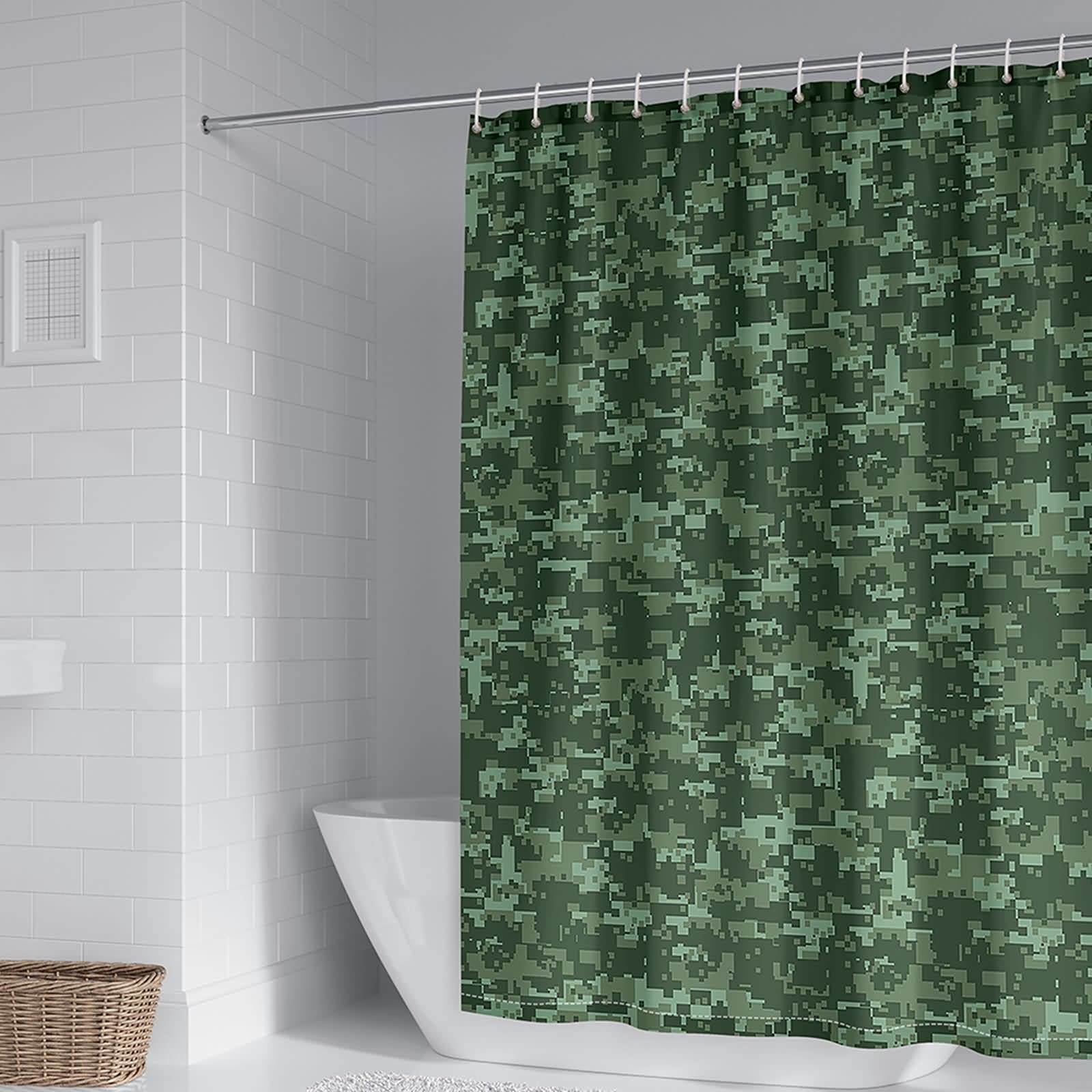 Rideau de douche anti moisissure KnSam imperméable en polyester camouflage 180x200