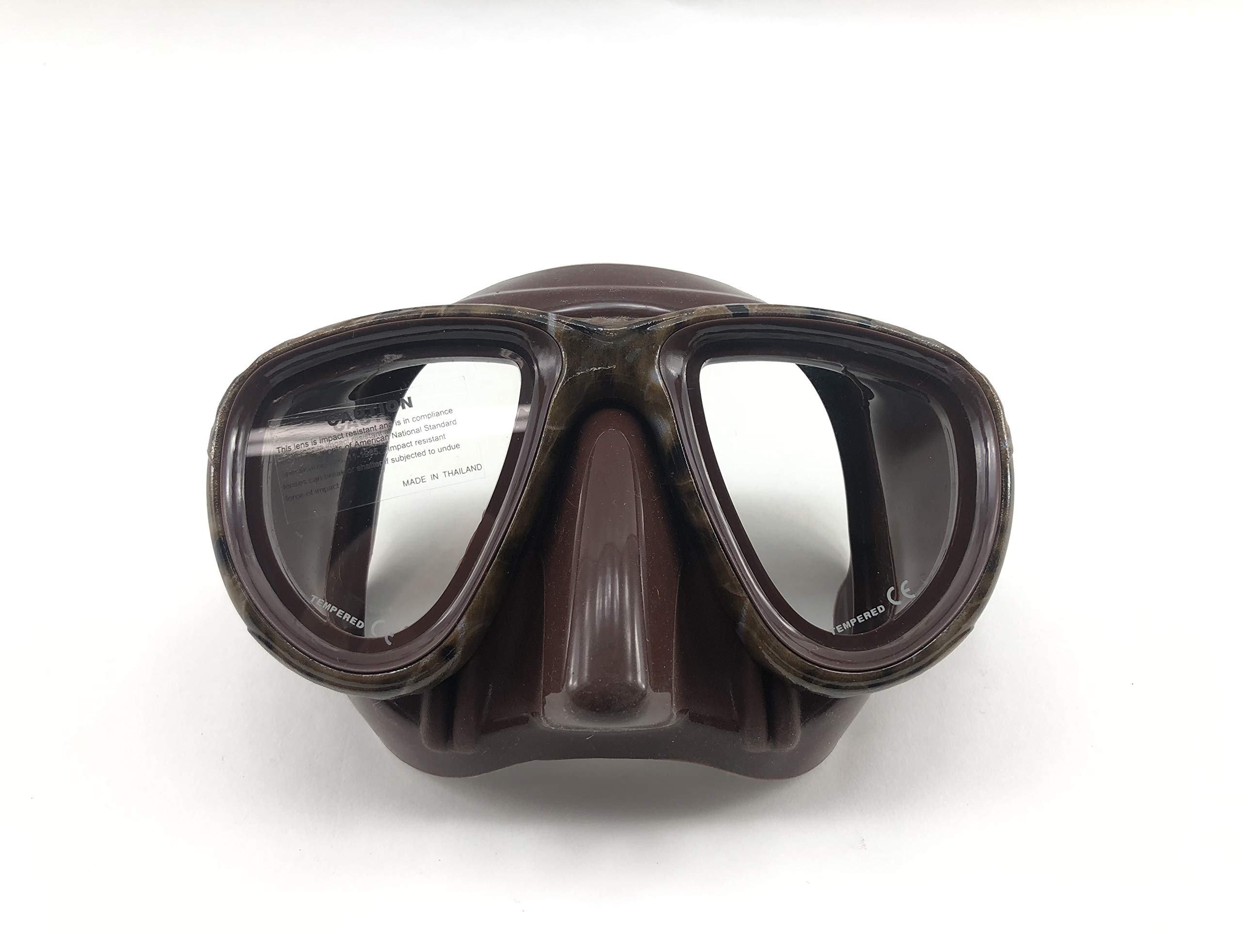 SpettonExcell - Brown - Low Volume Mask for Spearfishing, Freediving & Scuba Diving