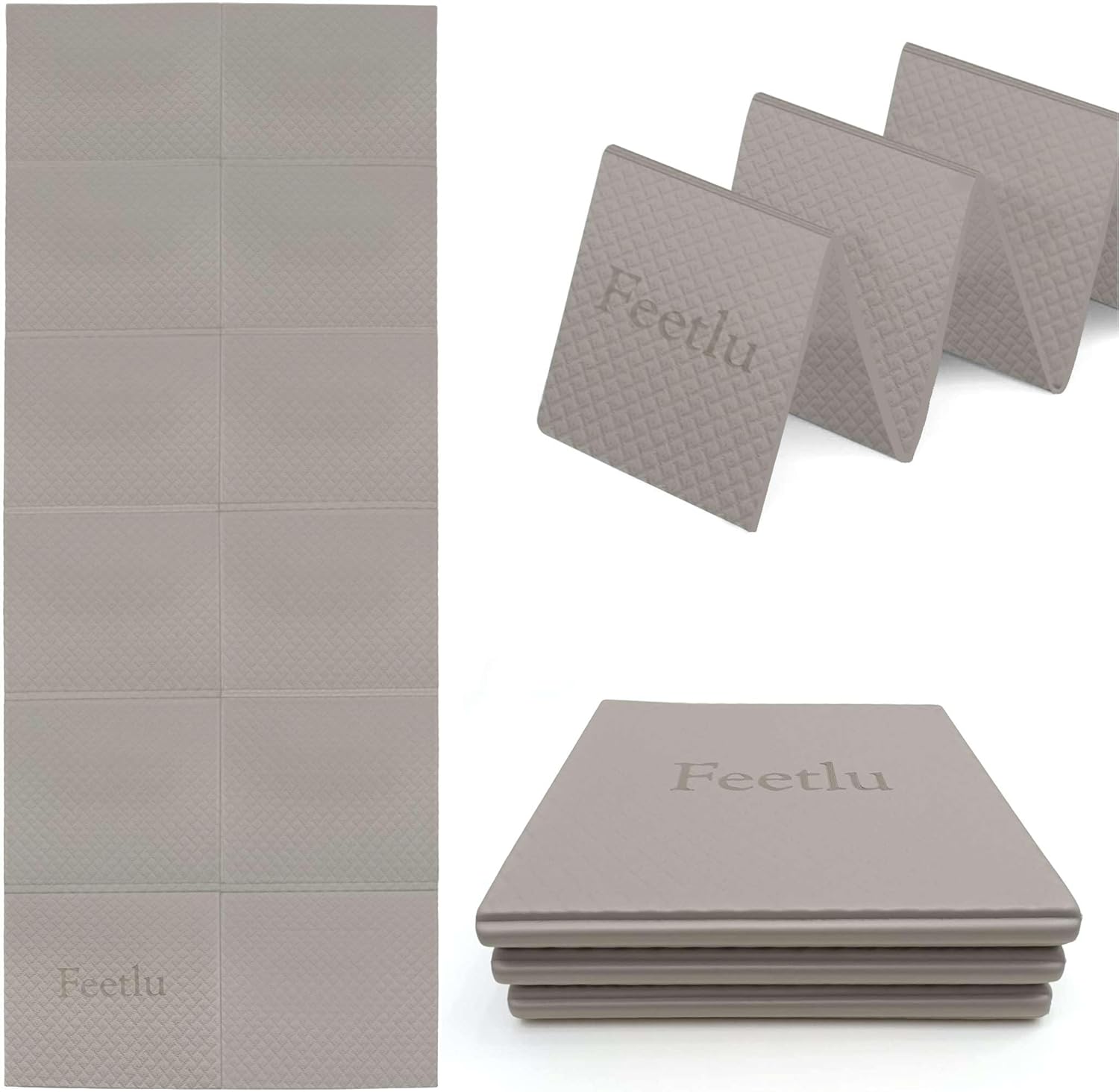 Foldable Yoga Mat – 6mm Thick, Lightweight, and Easy to Store for Travel – Anti-Slip Folding Exercise Mat for Yoga, Pilates, Home Workouts, and Floor Exercises