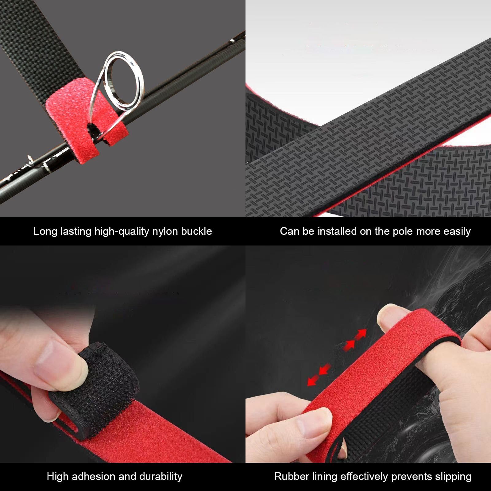 PATIKIL Cinghie per Canne da Pesca, 6 Pz Gancio & Loop