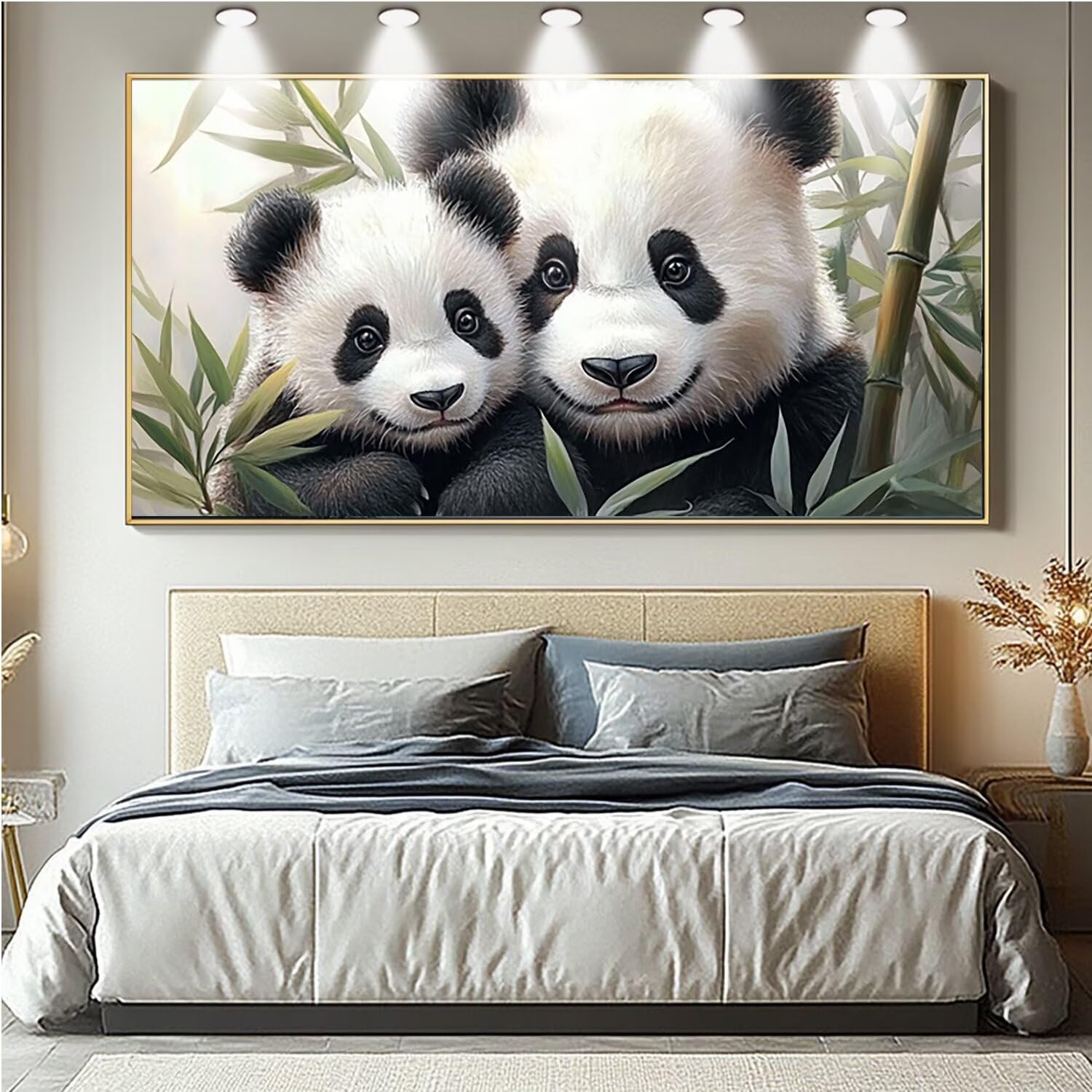 Diamond Painting Panda, zestaw do malowania diamentami dla dzieci, zwierzęta, dla dziewczynek 8 lat, 5D "zrób to sam", mozaika diamentowa, zestaw do majsterkowania, dla początkujących, haft dimond