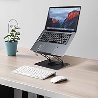 Vista 7 de comfoyar Soporte de libro para lectura, soporte plegable de lectura para libros de texto con base giratoria de 360° y clips elásticos para página