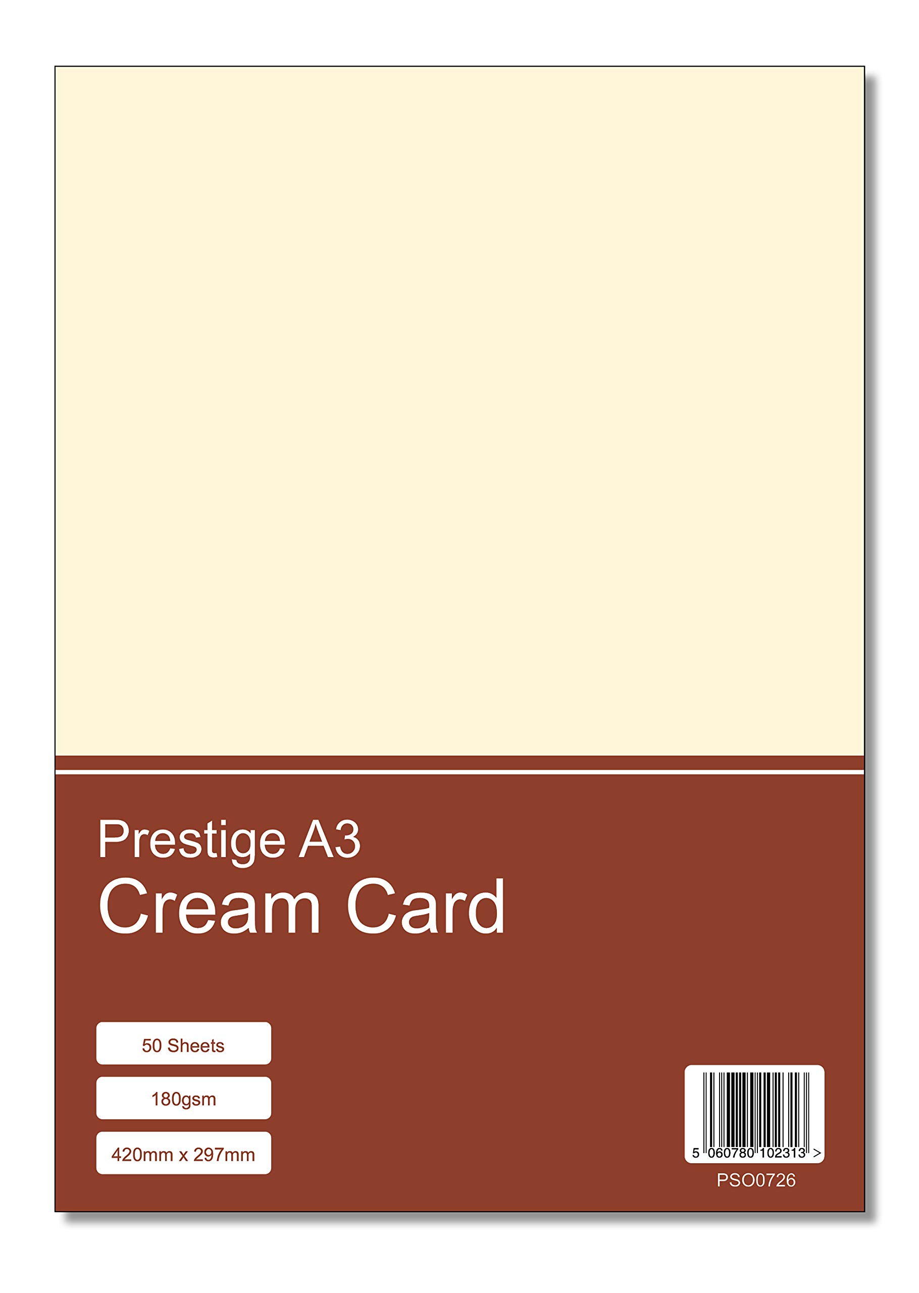 Prestige A3 Cream 180gsm Craft Card x 50 Sheets per Pack