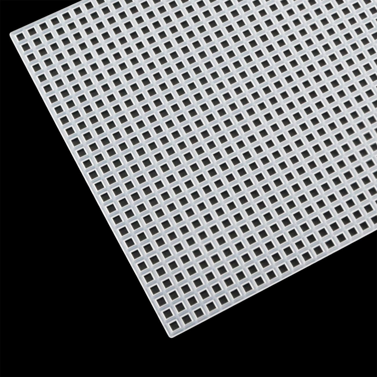 BLLNDX 15PCS Square Plastic Mesh Sheets 44.17 Inches Cross Stitch Mesh Canvas Board Yarn Knitting Backing Embroidery Hand Crochet Accessories White