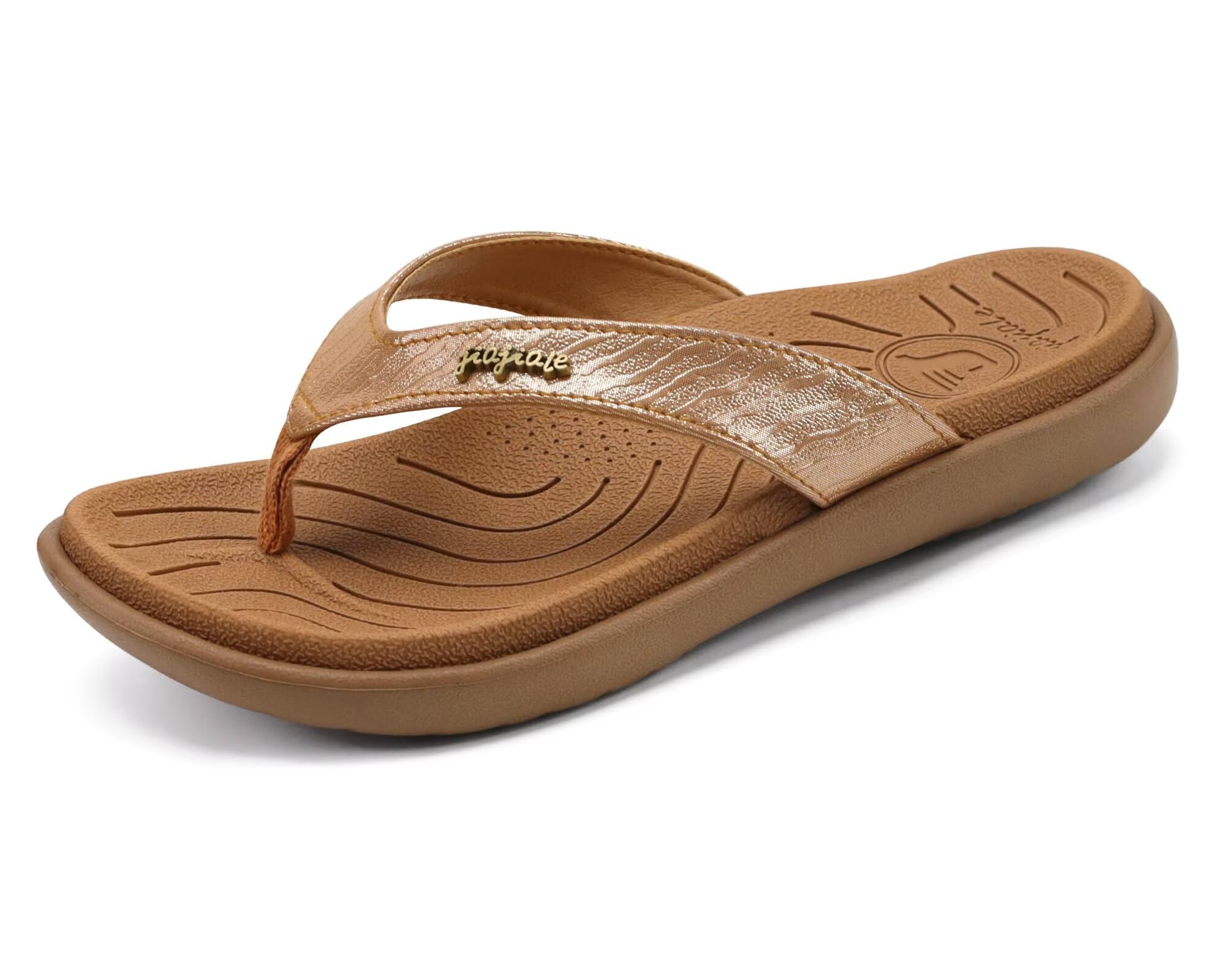 jiajiale Chanclas Mujer Moda Ortopedicas Comodas Piel Tela Sandalias de Dedo Verano Cool Playa Piscina Flip Flop Ligera Abierta Chancletas Antideslizante Goma Suela
