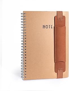 ISMIELR ペンホルダー ブックバンドペンケース 手帳用 PUレザー 筆箱 コンパクト薄め シンプル B5 A5対応 持ち運ぶ 便利