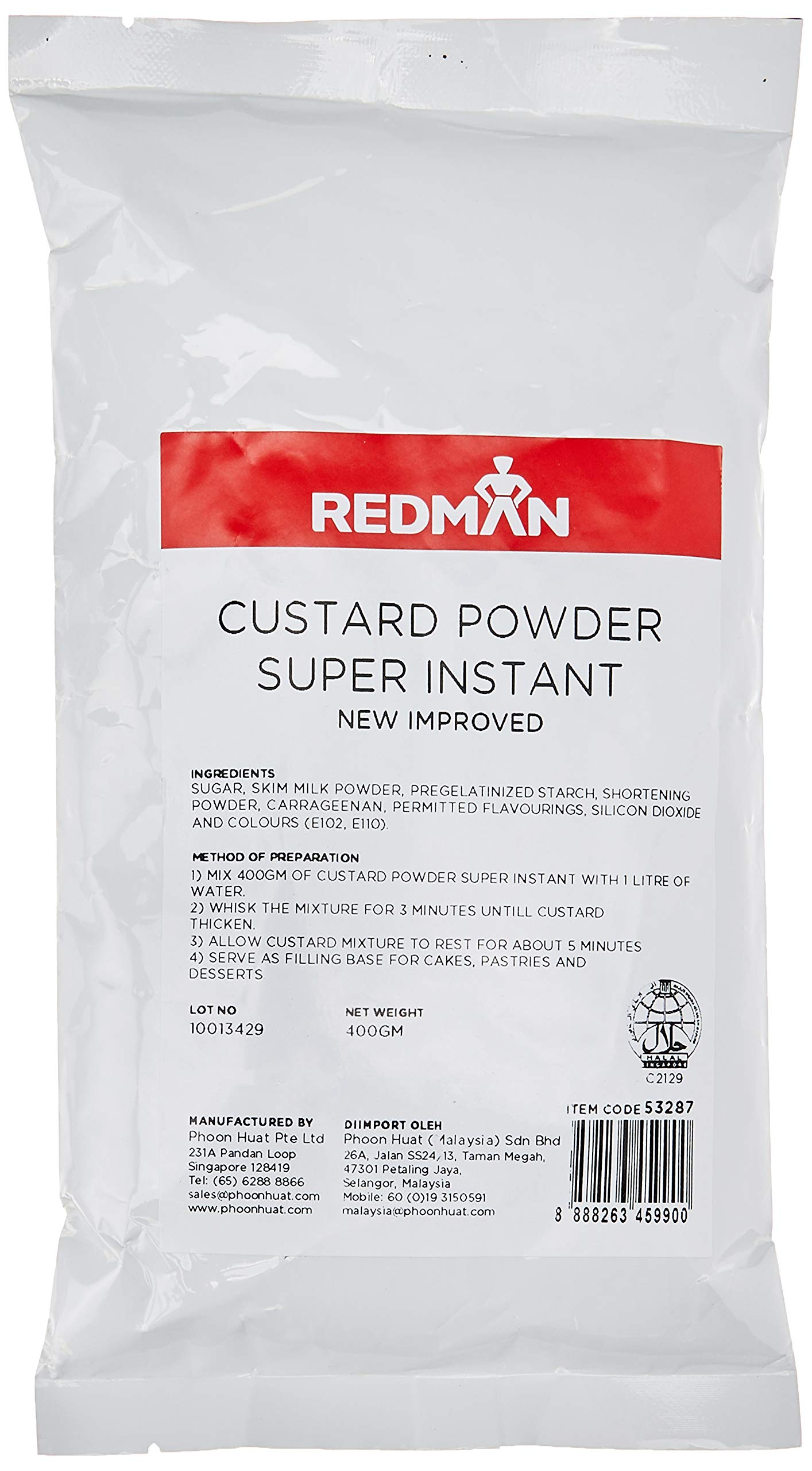 RedMan Super Instant Custard Powder, 400gram : Amazon.sg: Grocery
