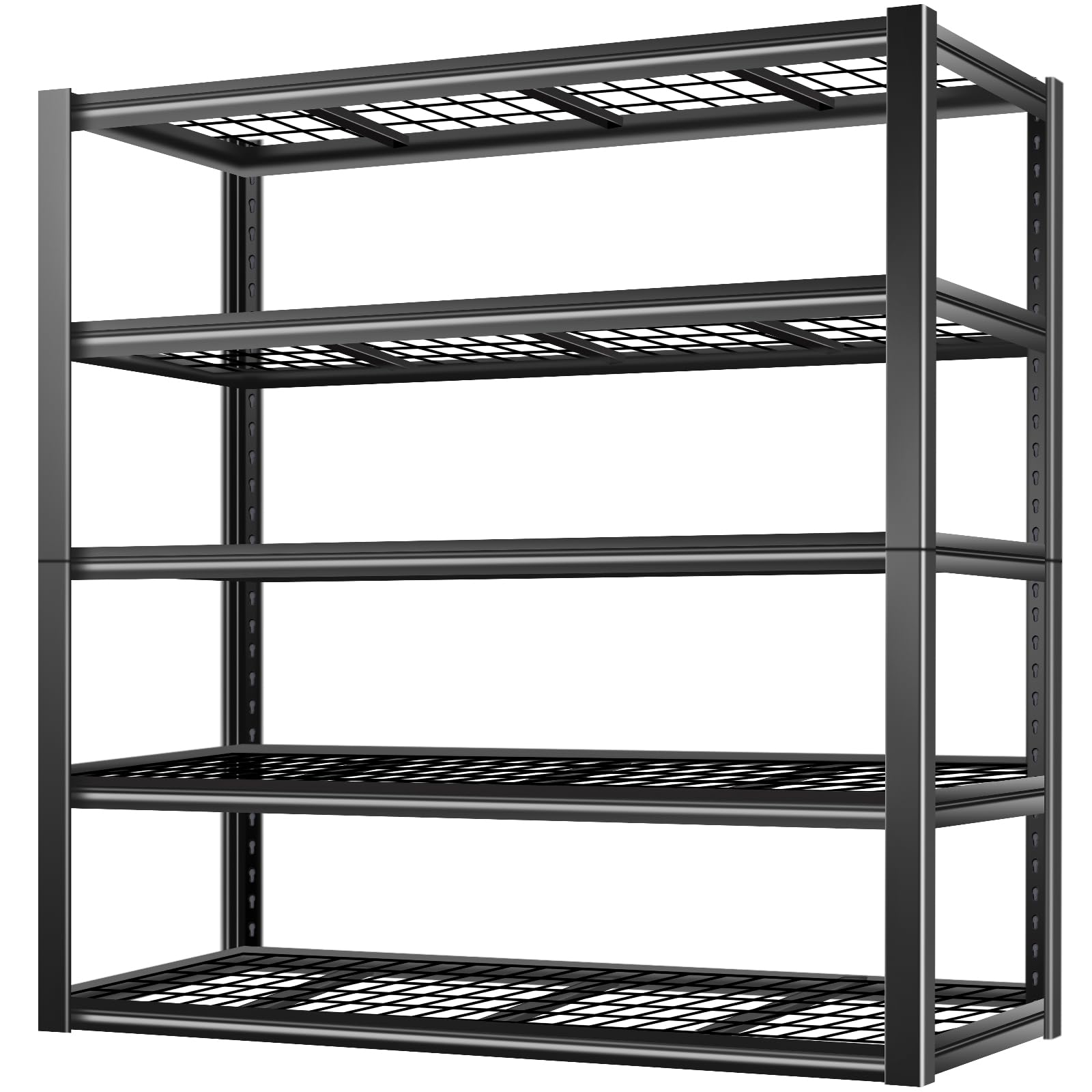 BILT HARD 60" W x 24" D Garage Shelving 3500 LBS, 72" H Storage Shelves, Heavy Duty 5-Tier Metal Shelving Units with Adjustable Shelf, Steel Wire Utility Storage Shelves