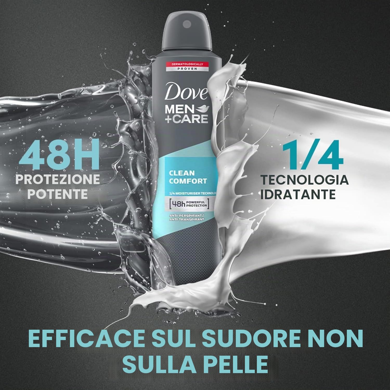 Dove Men+Care DMC Deodorante Spray Uomo Clean Comfort, 6 Pezzi da 250 ml