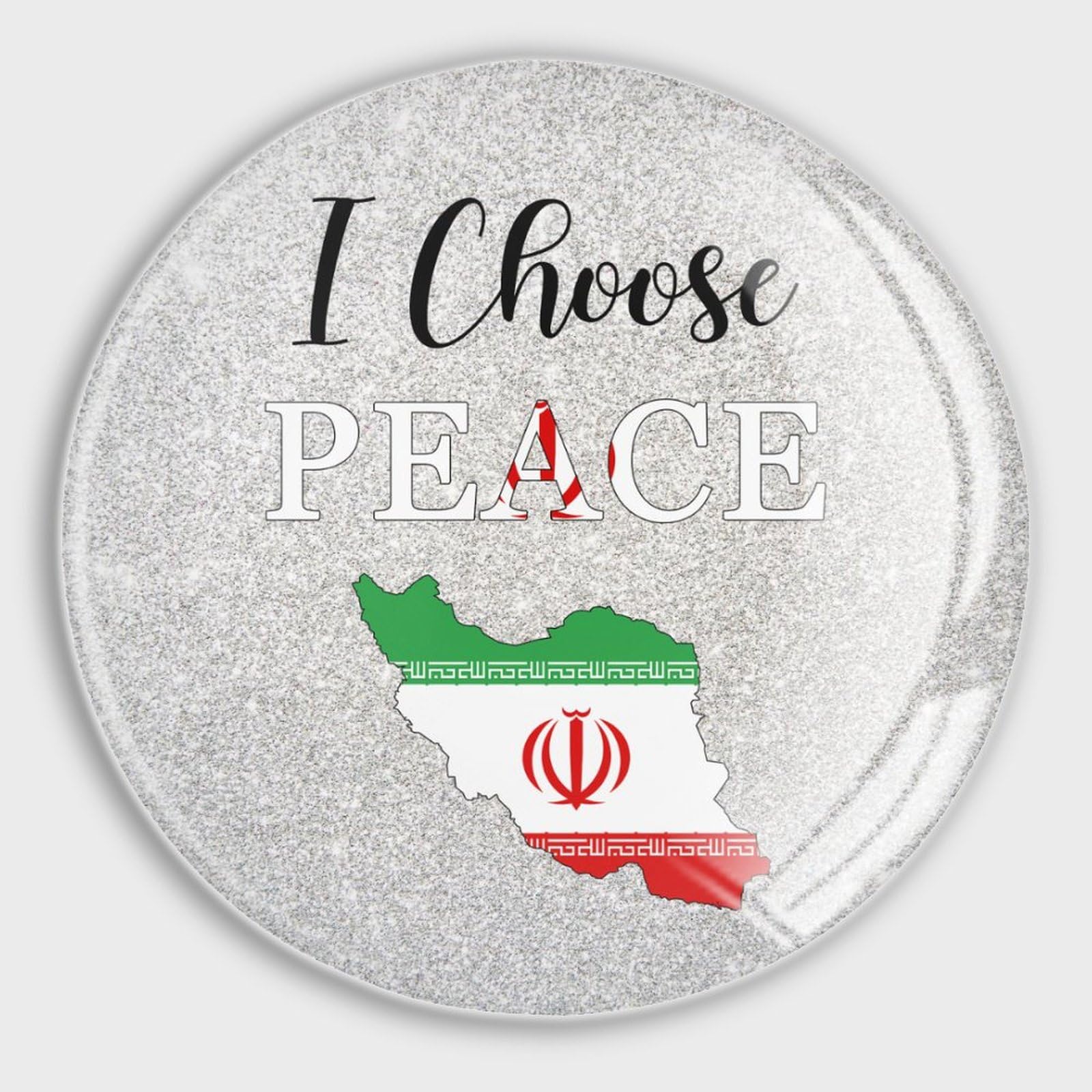 Magnets de frigo Iran en verre brillant avec une finition soignée