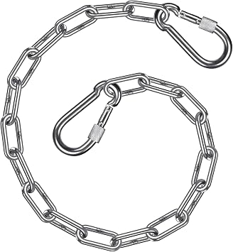 BeneLabel 20" 32" Heavy Bag Chain Stainless Steel Punching Bag Hanging Chain with Hooks Extension Chains for Boxing Bags, Hammocks Chair, Hanging Chair, Porch Swings, Aerial Silks - 1000LB Capacity