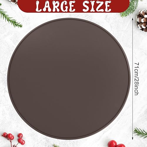 Vista 23 de Timgle Tapete para árbol de Navidad, tapete de silicona resistente para árbol de Navidad, protector de suelo impermeable para árbol de Navidad