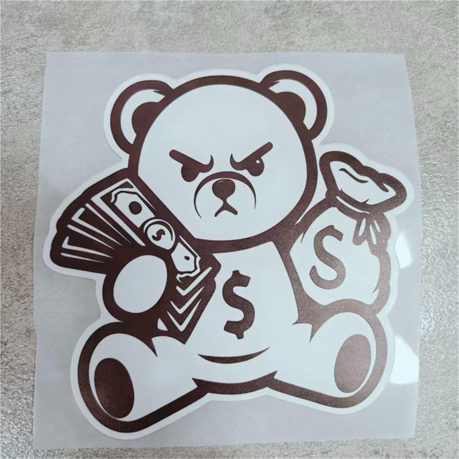 HAfgDJ Cool Violent Bear Waterproof Universal Decals, Motorcycle Stickers for Helmet, Box, Front Fairing Car Rear Windshield