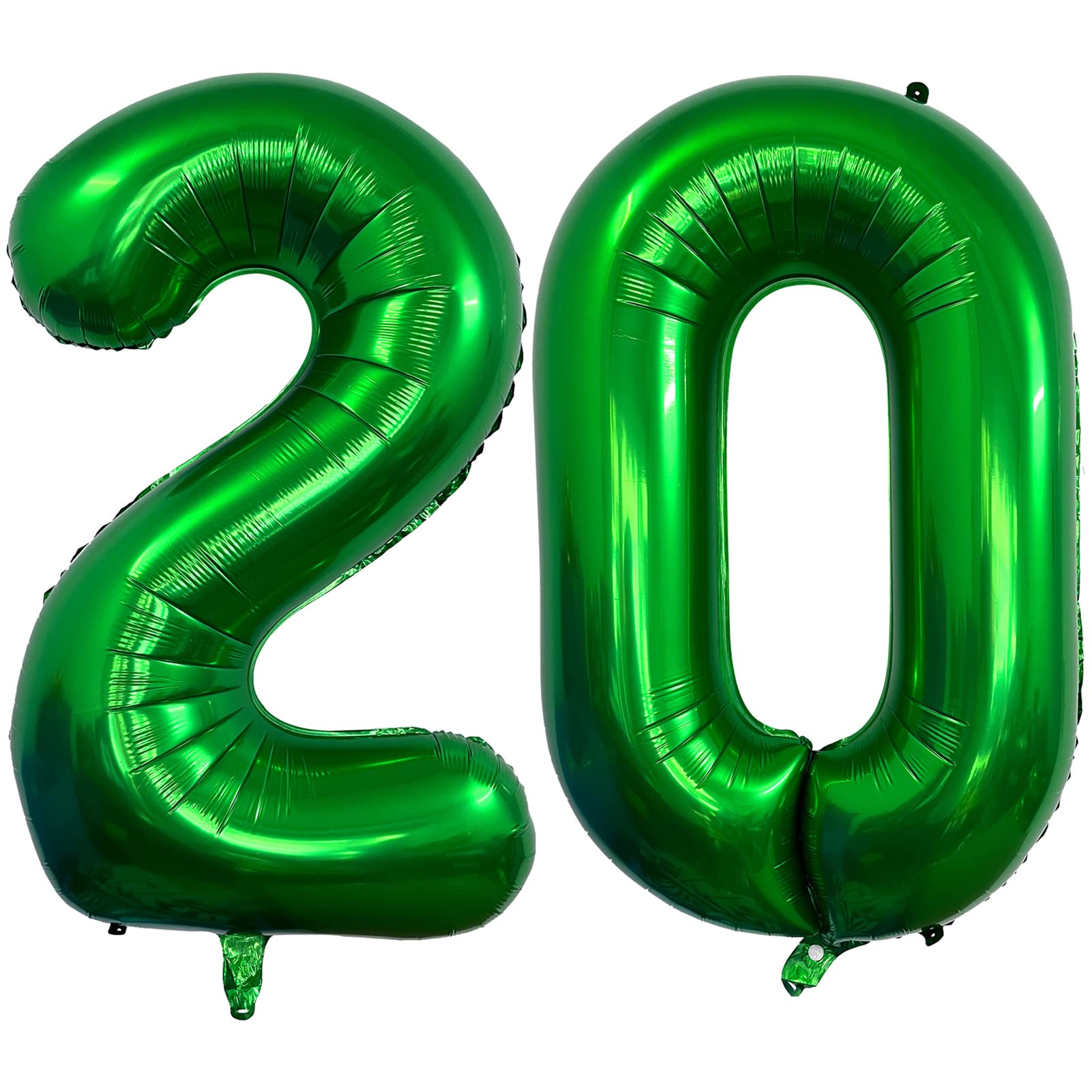 Number 20 Dark Green Balloons 40 Inch Giant Green 20 Numer Foil Helium Balloons for 20th Green Birthday Party Supplies 20th Anniversary Events Decorations
