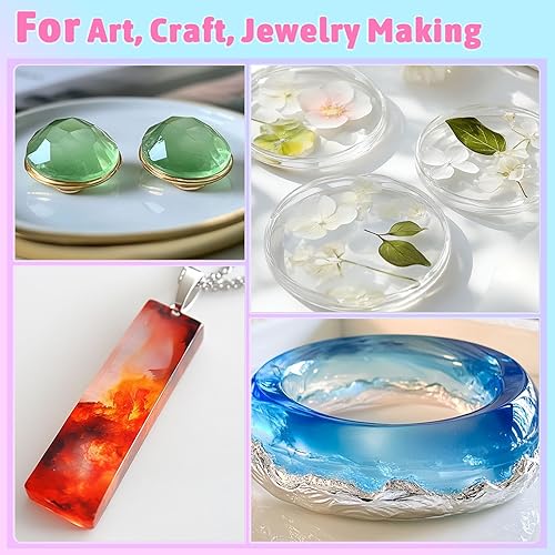 Miniatura 6 de SigWong Resina epoxi – Kit de revestimiento transparente de 32 onzas, no amarillea, sin burbujas, fácil de mezclar, relación 1:1, resina fundida de