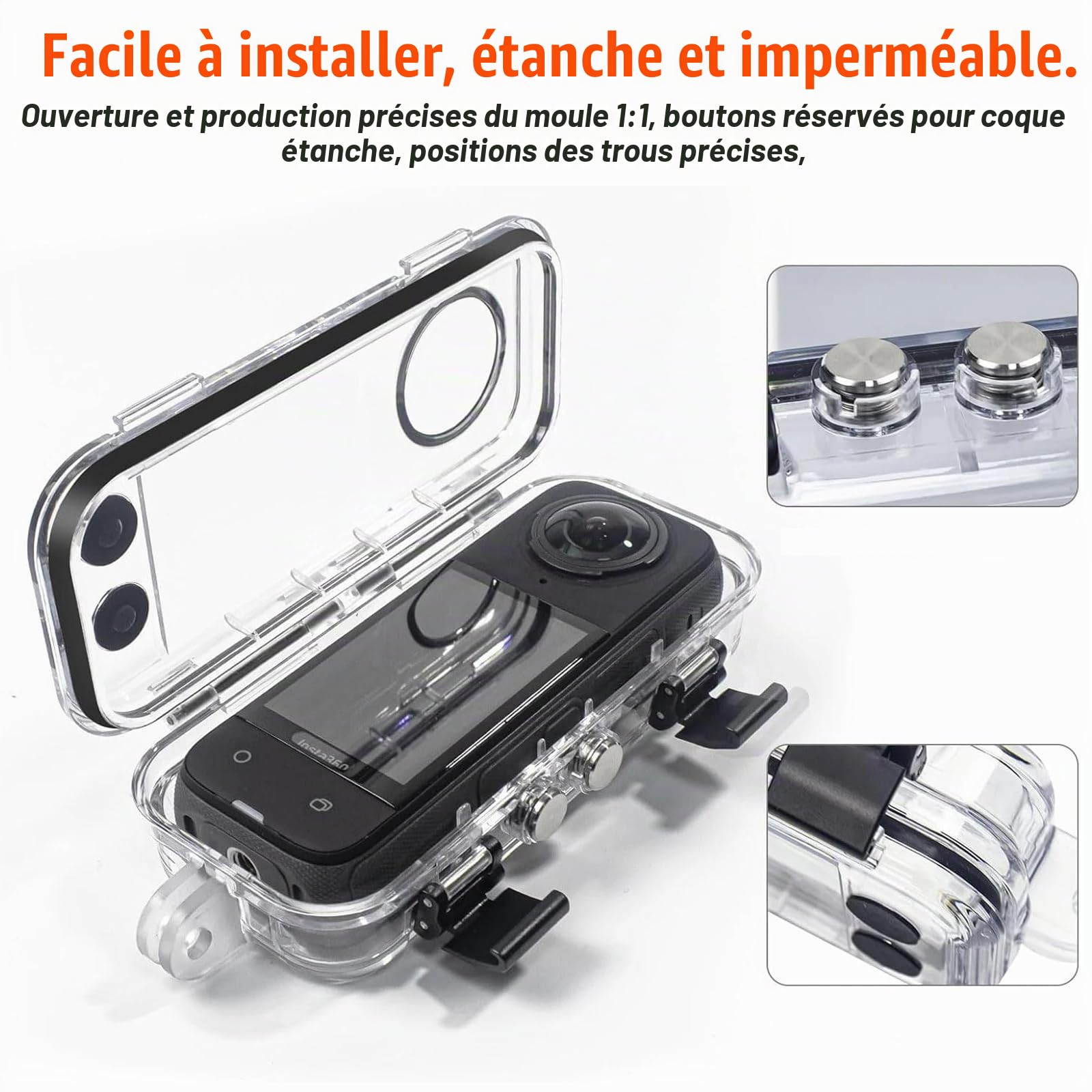 X5 Boîtier de plongée furtif universel Pro pour Insta360 X5 : 60 m IPX8 étanche, anti-vignettage à 360° et protection extrême contre les chocs