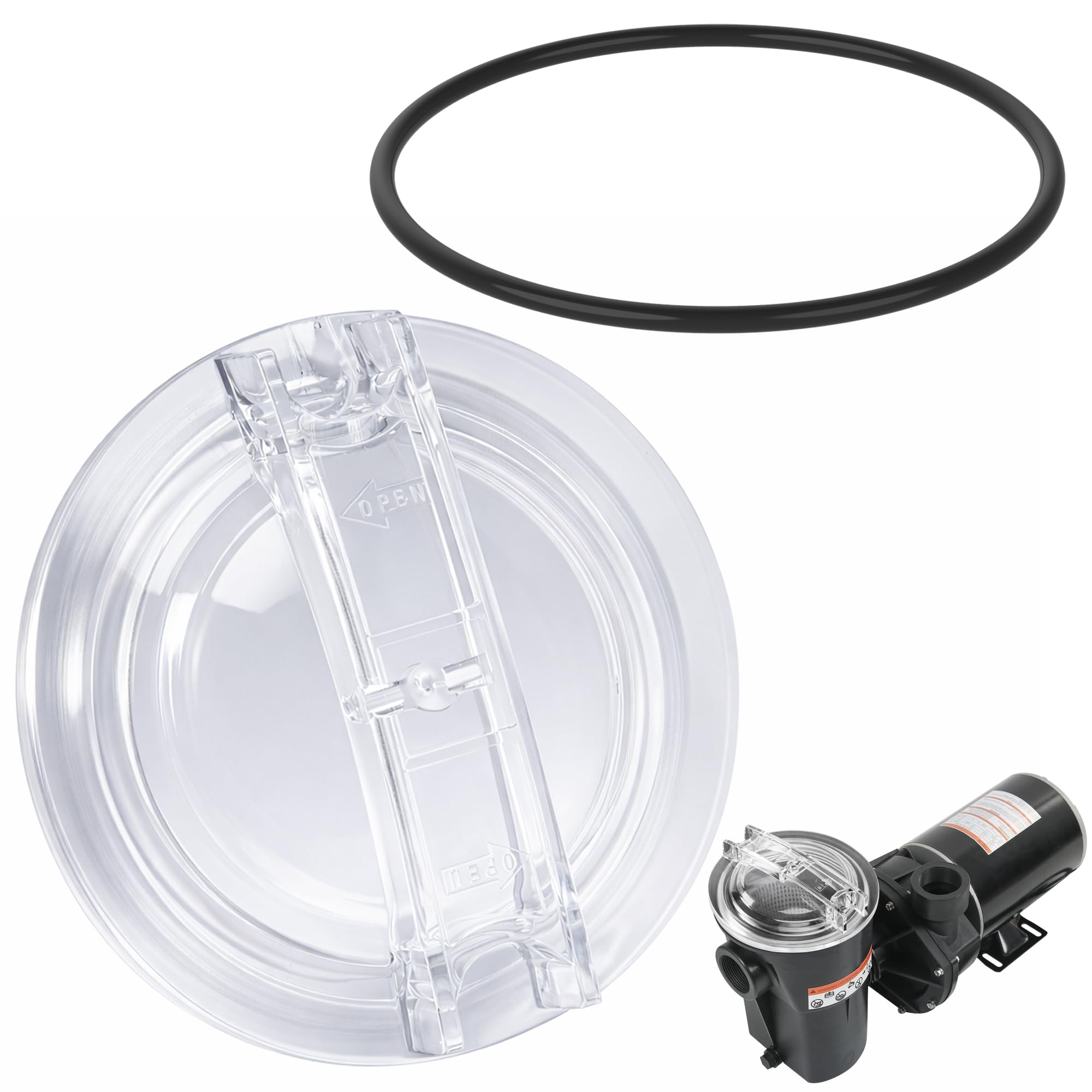 Photo 1 of **HAS SOME COSMETIC DAMAGE**Adnee SPX3100D Pump Lid with Lid Oring, Pool Pump Lid Replacement Compatible with SP3000 Series and SP3000x Series, Pump Thread Strainer Cover for Locking Ring Lid Seal Repair