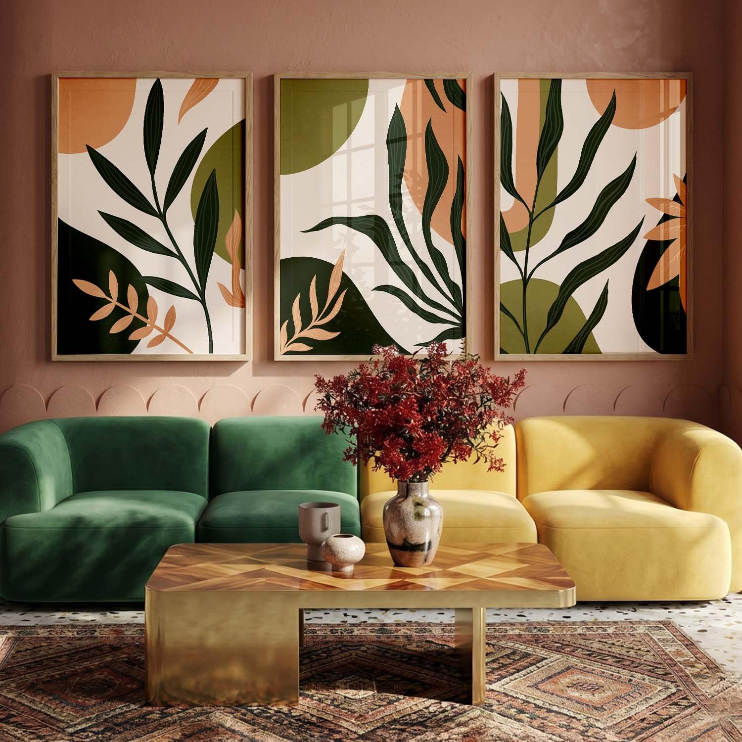 kotart Wood Painting For Wall Decoration - Modern Art Wall Decor Framed Painting For Living Room Bedroom - Framed Wall Posters/Paintings With Frame Set of 3 (Art 4, 10x13 inch) Product Image 6