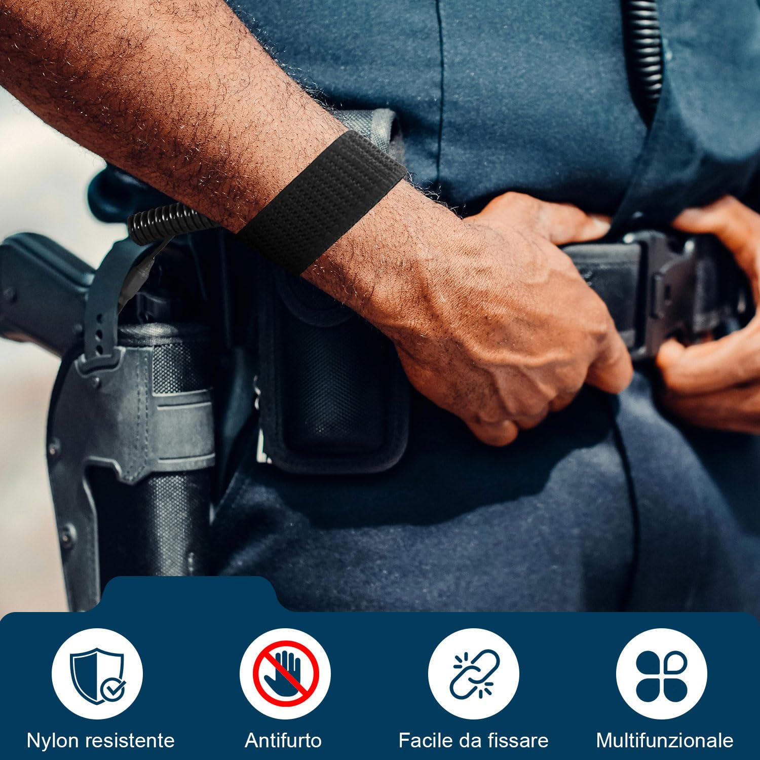 Cordino Tattico A Spirale Per Pistola - Portachiavi E Cordino Da Tiro Militare - Foto 4