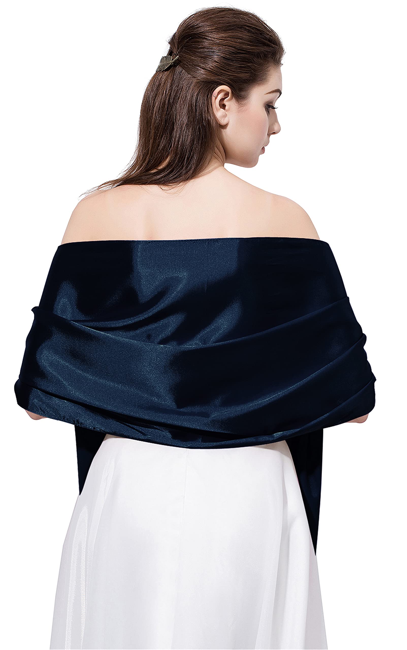 Blue Ship Silky Scarf   Silk Scarf Leshy Navy Blue - Ilona Tambor main image 4