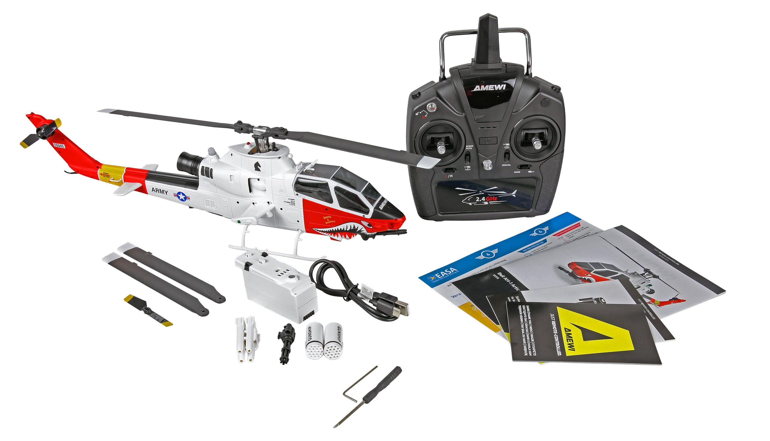 Helicóptero teledirigido Bell AH-1 Arctic Cobra Helicóptero de 6 canales 3D/6G RTF