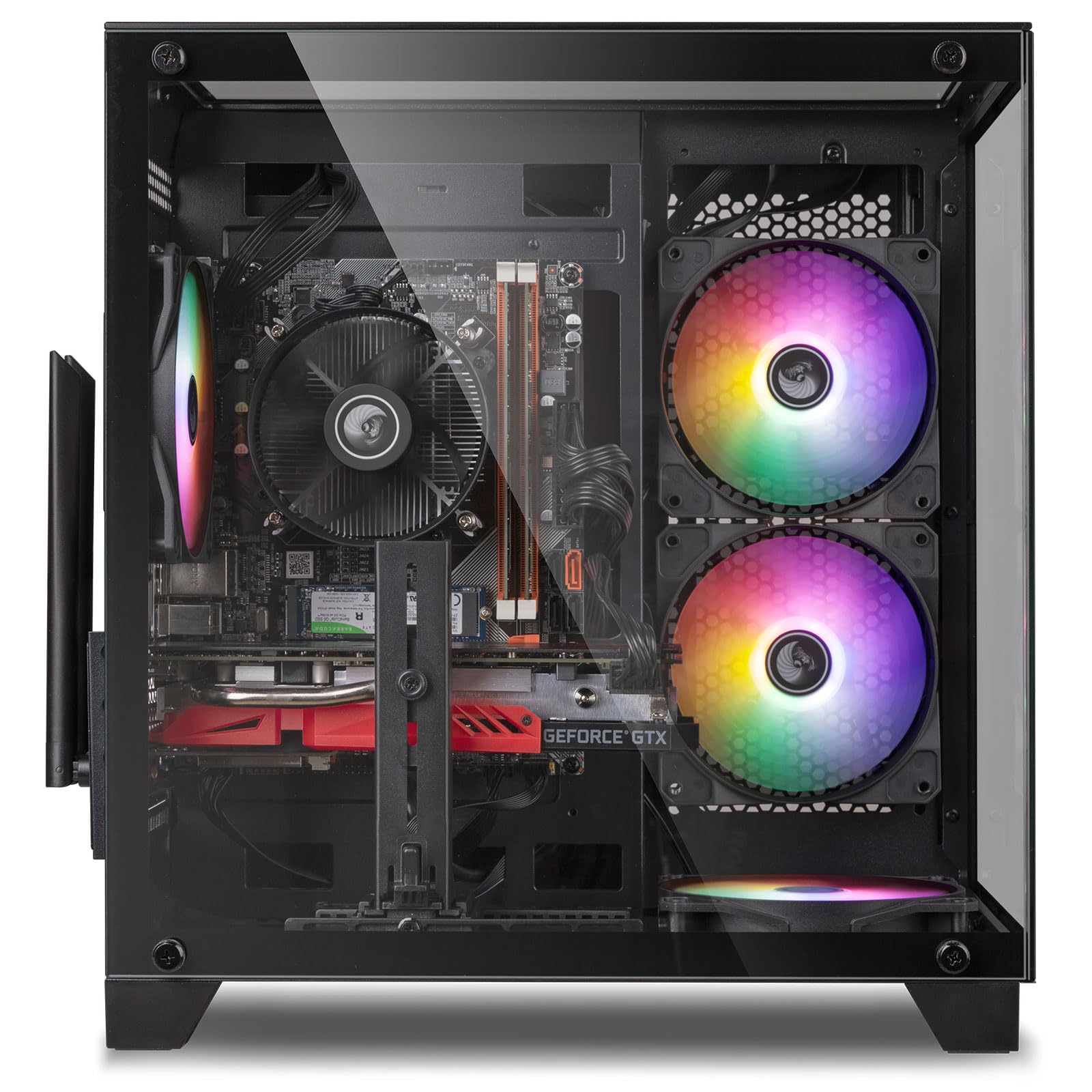 ZER-LON Gaming PC Desktop Computer, Core I7 up to 3.9GHz, Radeon RX 590 8GB GDDR5, 16G DDR3 RAM, 512GB SSD, WiFi 5.0, Prebuilt Gaming PC Tower Computer with 5 RGB Fan — view 7