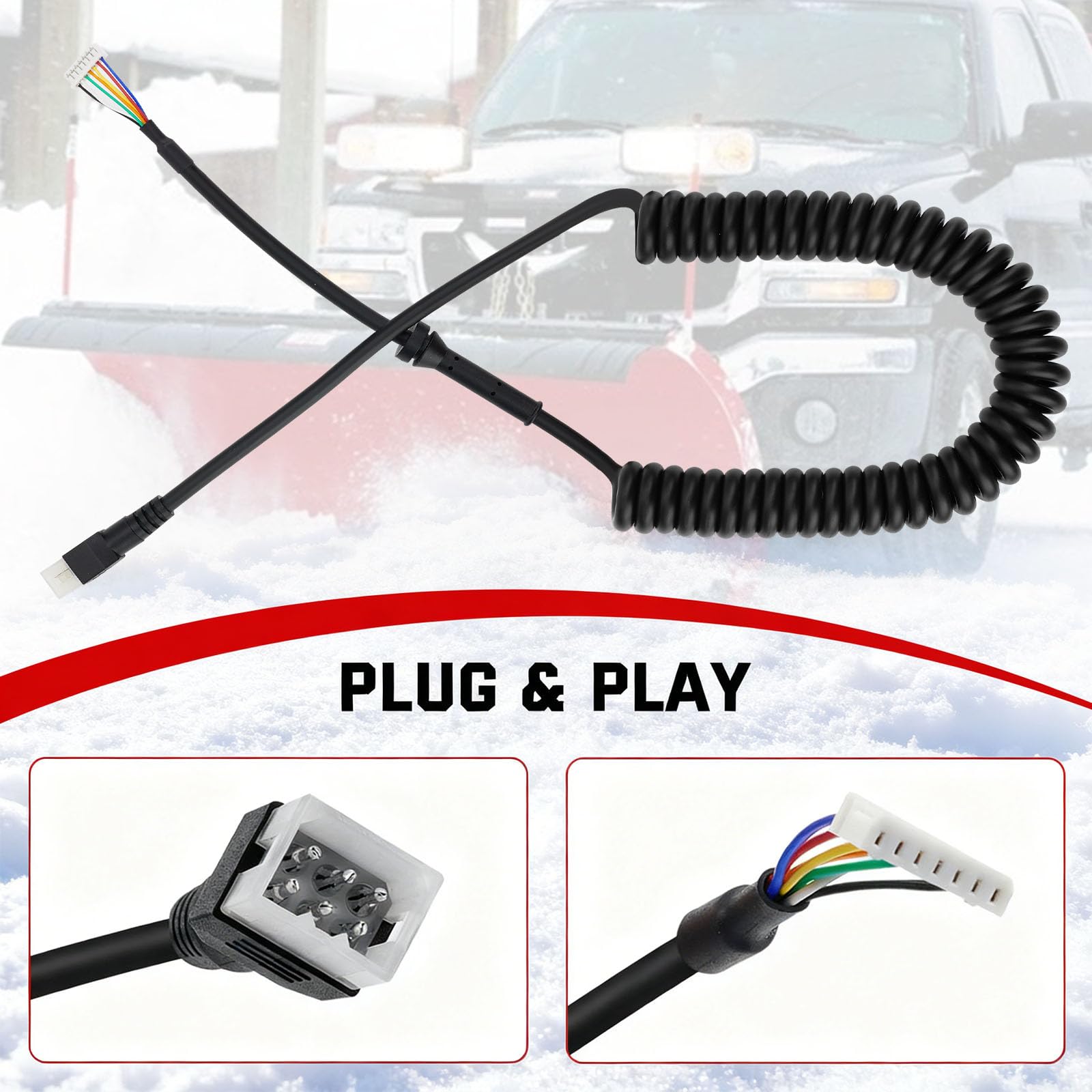 Amazon.com: 6-Pin Snow Plow Controller Cord, Replacement Control