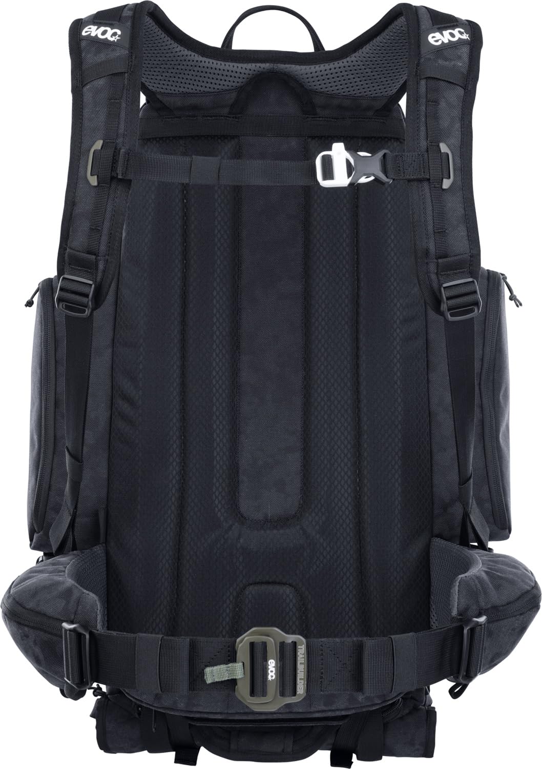 EVOC TRAIL BUILDER 35, zaino porta attrezzi (materiale Cordura, alette laterali extra larghe, spallacci imbottiti, inclusa copertura antipioggia, volume: 30l, dimensioni: 56 x 29 x 18 cm), Nero