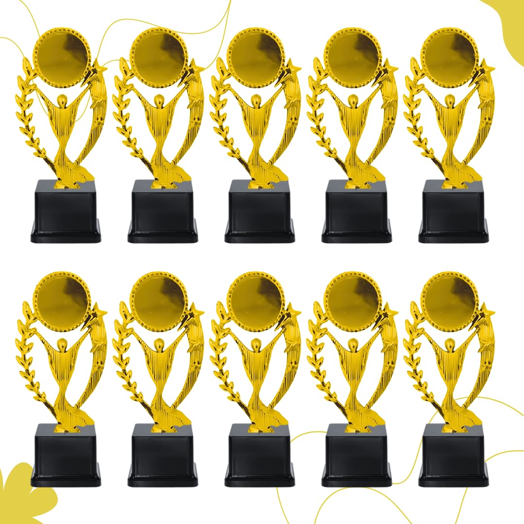 10 PC Star Trophy - 21 with Customization for Winner Sports Functions, Award (22 cm)-picture-12