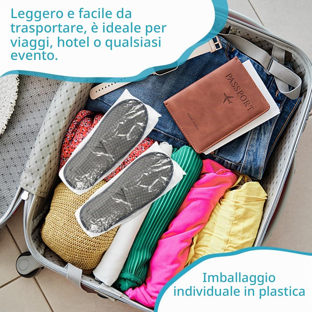 10 Paia Ciabatte per Ospiti Pantofole Ospiti Antiscivolo Ciabatte da Viaggio Pantofole da Spa con Punta Chiusa Pantofole Hotel in Pile Polare Taglia Unica Unisex per Hotel Spa Casa Bagno