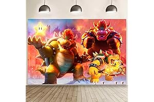 Bowser Birthday Extravaganza: Bowser Party Decorations with Happy Birthday Banner for Bowser-Themed Soirees