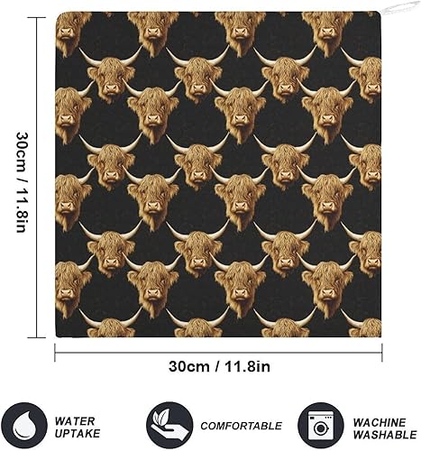 Miniatura 2 de Decorative Hand Towels for Bathroom - Retro Realistic Cow Print Soft Absorbent Small Bath Hand Towels for Kitchen, Farmhouse, Spa, Hotel, Guest Tea