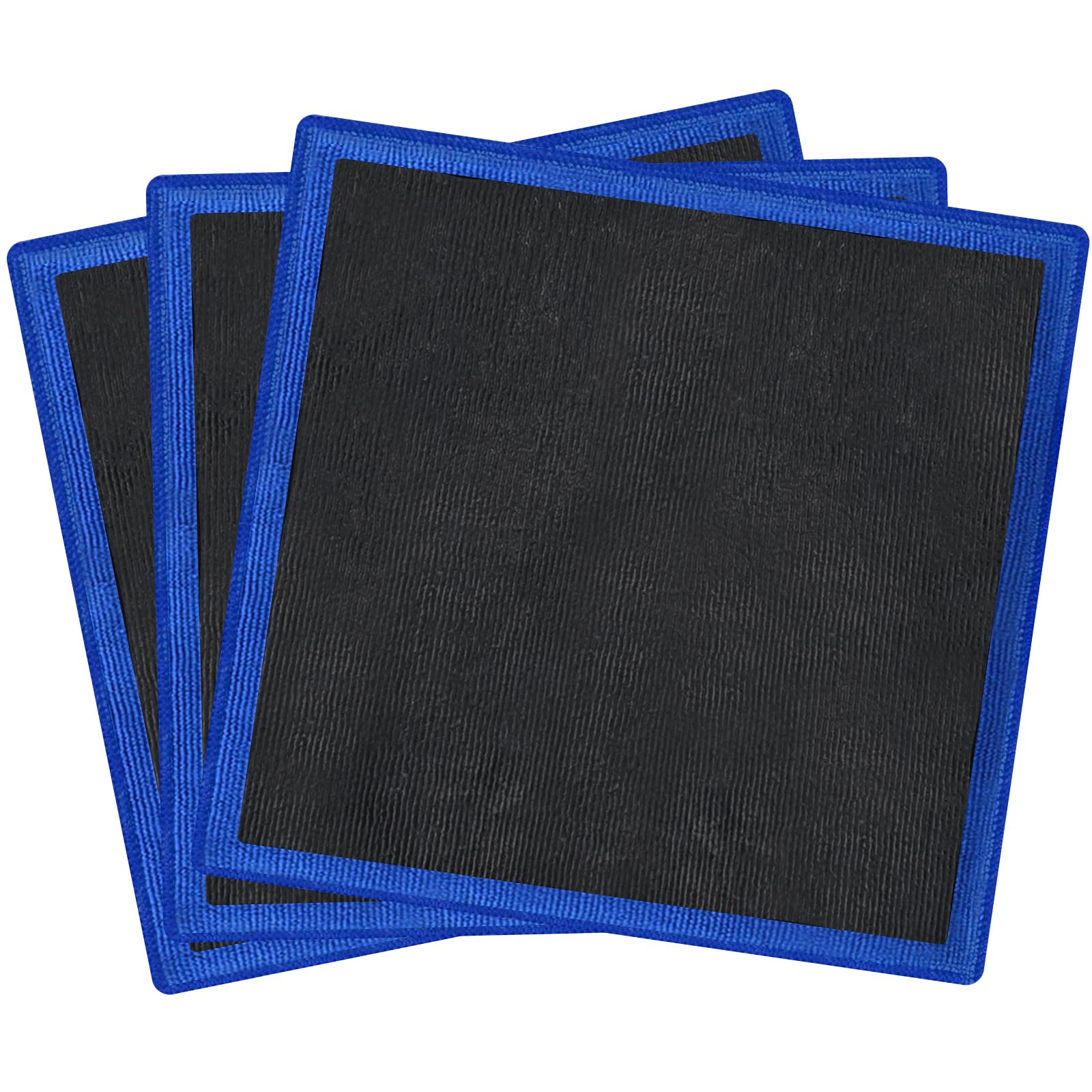 Clay Towel Auto Detailing 3 Pack - Fine Grade Microfiber Car Chamois Towel - DIY Detail Clay Bar Alternative(Blue)