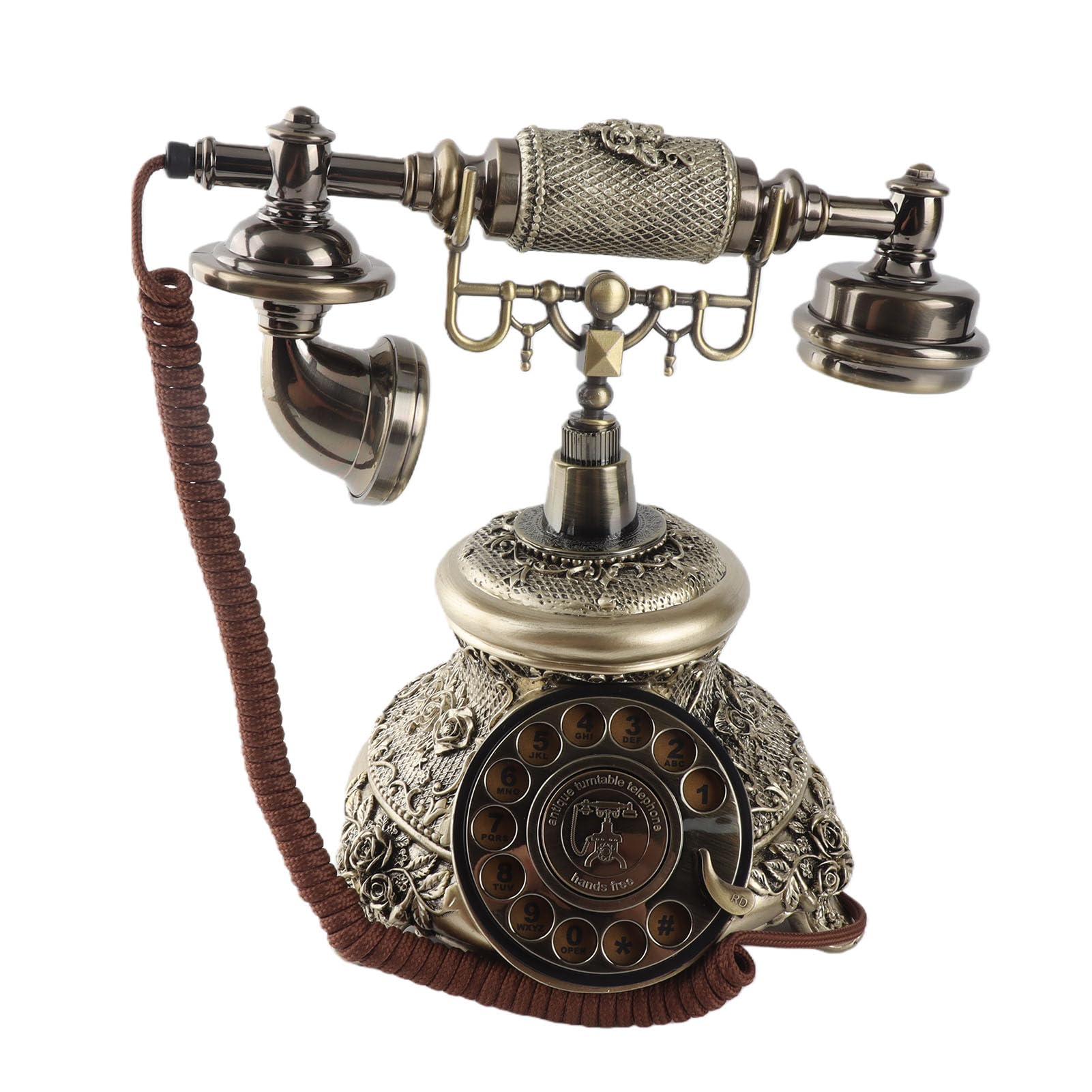 Alomejor Zabytkowy Telefon MS-5700D z tarczą w Stylu Retro do Wystroju Hoteli i Wnętrz, Doskonałe Wykonanie i lekkość, Nie Wymaga Zasilania