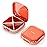 ONTERATE Small Pill Case, Travel Pill Organizer, Small Pill Box, Pill Container for Purse 4 Compartments, Daily Compact Travel Medicine Holder for Vitamins Medication (Pink)